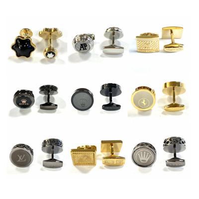 China Famous Custom Design Brass Logo Enamel Cufflink Cufflink Manufacturer Brand Cuff Links for sale