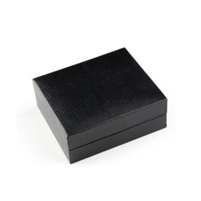 China Wholesale Simple Cufflink Paper Box Black Clip Link Paper Box Make Your Own Cufflinks Box for sale