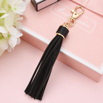 China New Style Decorative Various Colors PU Tassel DIY Main Chain Tassels Garment Bag Accessories Current Leather Chain Fringe Suede Tassel Fringe for sale