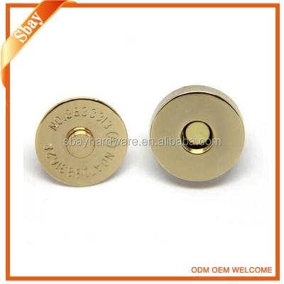 China Wholesale18mm Magnetic Gold Plated Magnet Button For Leather Bags for sale