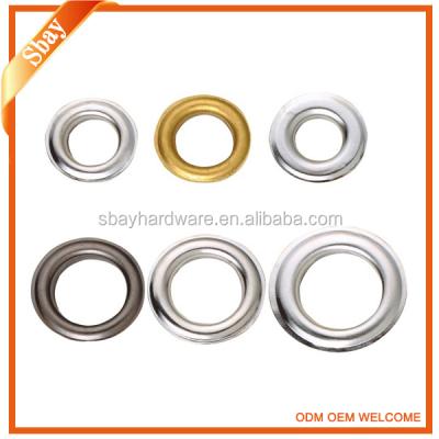 China Various size nickel free metal brass eyelet, shoe eyelet, eyelets for clothing for sale