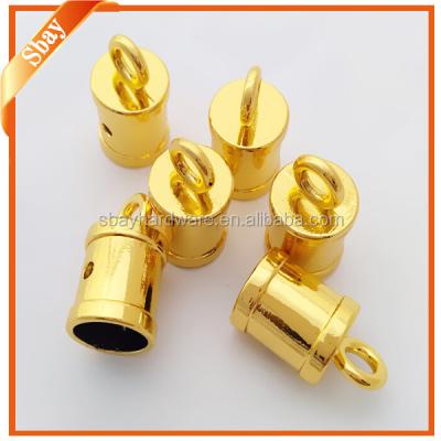 China Metal Hat Nickel Free Gold End For Leather Tassels for sale