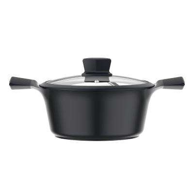 China Sustainable Classic Non-Stick Aluminum Cookware Sets 7.5-Inch Dutch Oven, Cooking Set Casserole, Dishwasher Safe, Black for sale