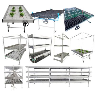 China Mobile Wholesale Custom Size Growing Tables For Commercial Plants Nursery Hydroponic Seed Grow Bed Grow Table Rolling Benches for sale