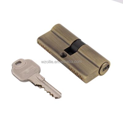 China European standard high quality vintage brass metal security double open door pin cylinder lock for sale