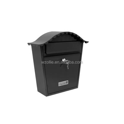 China Popular Wall Mounted Outdoor Door Security Parcel Locking High Quality Black Mailing Box for sale