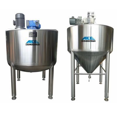 China New design 304 stainless steel 200L 400L 600L liquid mixing tank with impeller for sale