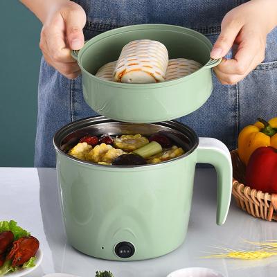 China Household Easy To Clean Small Student Dorm Electric Cooking Pot With Stainless Steel Steamer for sale