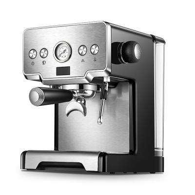 China Italian Style 1.7L Large Capacity Steam Cafetera Stainless Steel Pump Espresso Coffee Maker Machine 15 Bar for sale