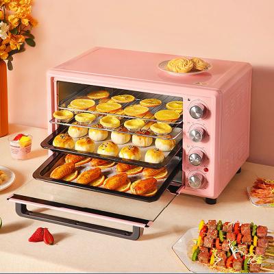 China Large Household 30L Capacity Stainless Steel Rose Color Electric Housing Bakery Oven for sale