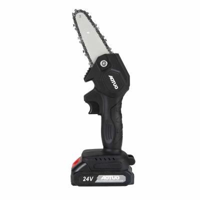 China 4 Inch Chainsaw Adjustable Rechargeable Mini Lithium Garden Height Handles Logging Pruning for sale