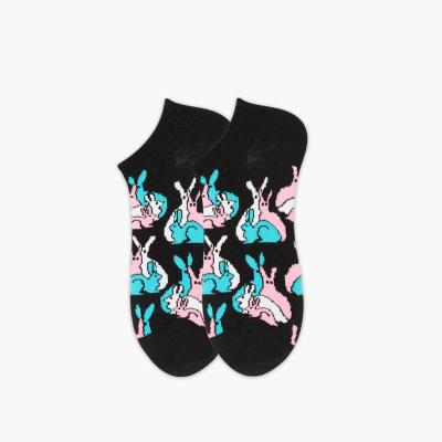 China AIDU factory cartoon women's cotton funni high quality wholesale antibacterial ankle socks casual socks for sale