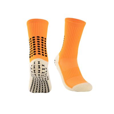 China AIDU Custom Cotton Cushion Football Socks Antibacterial Breathable Anti-Slip Seamless Sports Grip Football Socks for sale