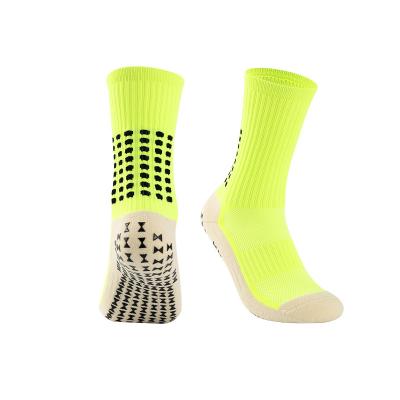 China AIDU Antibacterial Sports Anti-skid Wear-Resistant Socks Cushion Grip Breathable Football Cotton Soccer Sports Socks for sale