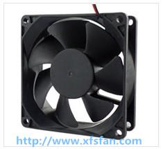 China 80*80*25mm 12V/24V/48V DC Black Plastic Brushless Cooling Fan DC8025 for sale