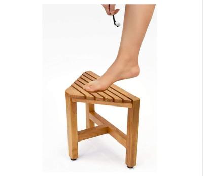 China Wooden Corner Stools Foot Stools Storage Corner Bamboo Side Table Bedroom Stool Shower Table For Bedroom Bathroo, Living Room for sale