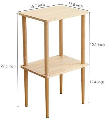 China Convertible Solid Bamboo Wood Nightstand Table Large End Table Side Bedside Table for Living Room Bedroom NO-Tool Assembly for sale