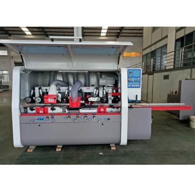 China Building Material Shops Four Side Moulder / 4 Side Shaft Planer With Sawing Machine for sale