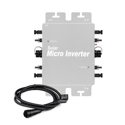 China microinverter 2000w Ac End Cable 110V 220V Stand by Tuya Mobile APP  Solar  mmicro inverter litium On Grid Microinvertey 400x200x120mm for sale