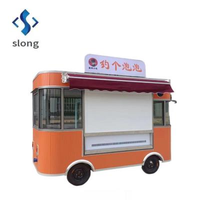 China 4 wheel mobile food truck mobile food truck for sale with retro equipment food vending truck trailer food supply truck for sale