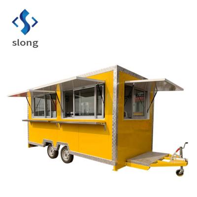 China Factory SULONG Design Vegetable Processing Food Trailer Single Airstream Mobile Snack Truck for sale