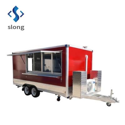 China Mobile Vegetable Processing Food Trucks Concession Trailer Food Kitchen / Factory Customized Food Trailer Dining Car for sale