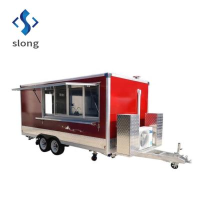 China Optional Food Machines Mobile Fast Food Trailer Kitchen Trailer With Ice Cream Machine for sale