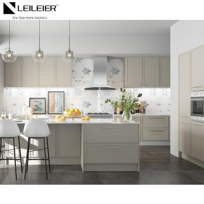 China LEILEIER Custom Basel Kitchen Cabinets Accessories Modern Home Furniture Kitchen Cabinet Set Kitchen Cupboard Customized Color for sale