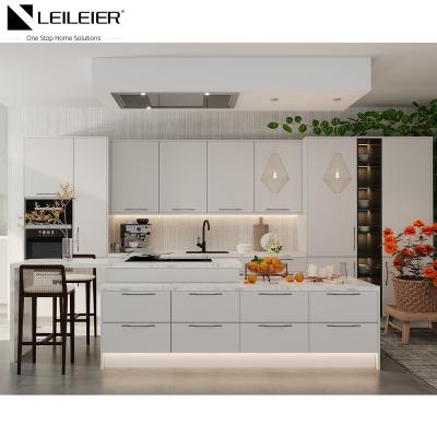 China LEILEIER Free Design Modular Kitchen Cabinets Modern Home Furniture Cheap Kitchen Cabinet Kitchen Cupboard Customized Color MDF for sale