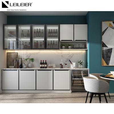 China LEILEIER Kitchens Wood Kitchen Cabinet with Islands Designs Cabinets Solid Kitchen Cupboard Modern Customer Designs Acceptable for sale