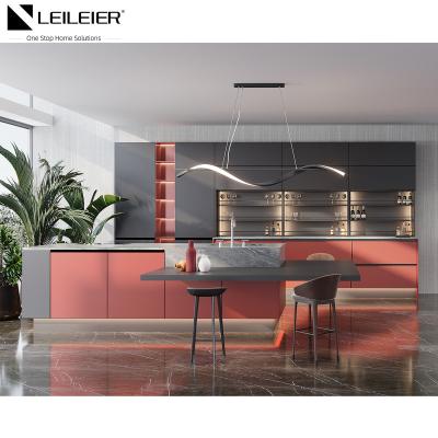 China LEILEIER Wholesale Factory Custom kitchen cabinets furniture wood kitchen cabinets for sale