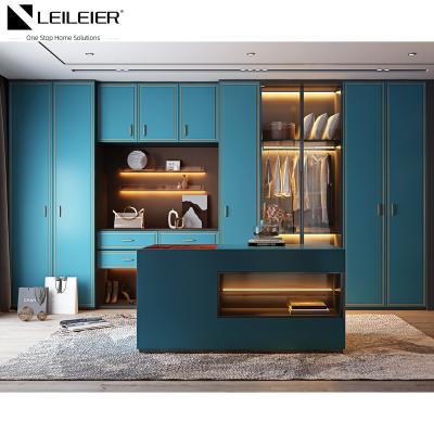 China LEILEIER Design Modern Bedroom Closet Organizer Wardrobe Modular Custom Wooden Bedroom Furniture Wardrobes Home Furniture Arthur for sale