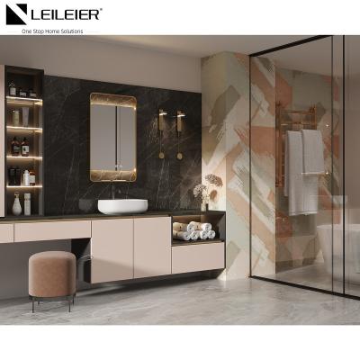 China LEILEIER wholesale bathroom vanity with ceramic top euro style bathroom vanity for sale