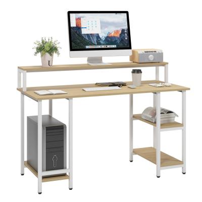 Chine Home Office Furniture Desk with Storage shelf, 55inch Computer desk with Monitor Shelf Stand, PC Laptop Computer Table Desk à vendre