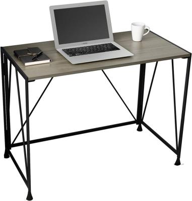 China Modern Home Office Desk with Metal Legs, Folding Computer Desk Table, Simple Design Study Table Executive Office Desk en venta