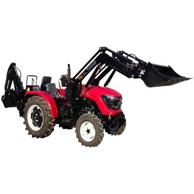 China Farms tractor with backhoe and front loader for 50hp 60hp 70hp farm tractors hot sales for sale