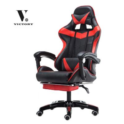 China Best (Height)Adjustable Selling Factory Direct Selling Gaming Chair With Footrest Ergonomic Leather Swivel Gaming Chair for sale