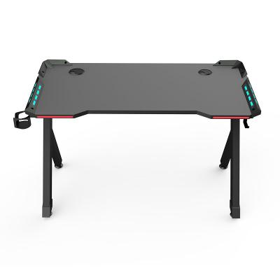 China (Size)Wholesale Adjustable E Z Sports Carbon Desk Large Size Shape Escritorio Gamer Racing Style RGB Led Gaming Desk for sale