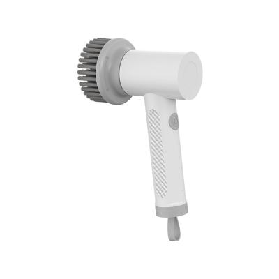 Chine Brosse à nettoyer électrique à charge USB blanche moderne avec tête de brosse en laine amovible à vendre