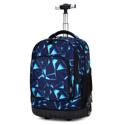 China Oxford mochilas de moda 2023 school bags backpack bolsos escolare primary school student Wheeled Luggage Trolley backpack for sale