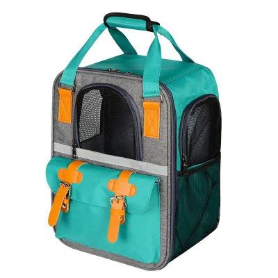 China Viable Small Cat Dog Travel Carriers Backpack With Breathable Mesh And Removable Mat Pet Three Carrier Backpack for sale