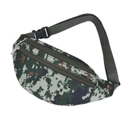 China Custom Water Proof Sports Pussy Pack Zipper Camouflage Waist Bag Bum Bag Belt Bag With Earphone Jack for sale