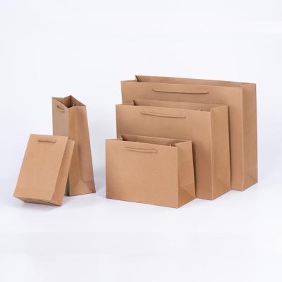 China Custom Brown Kraft Paper Bags Wholesale Eco Friendly Recyclable With Your Own Logo for sale