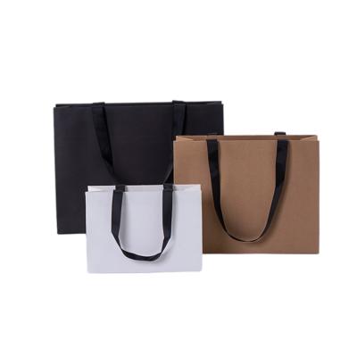 China Recyclable Biodegradable Stand Up Black Brown Custom Paper Food Kraft Takeout Bag With Printed Material for sale