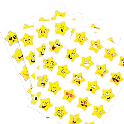 China Smiley Emojy Csi Wind Waterproof Custom Waterproof Wrapping Gift Roll Sticker Sealing Logo Emojy Sticker Label for sale