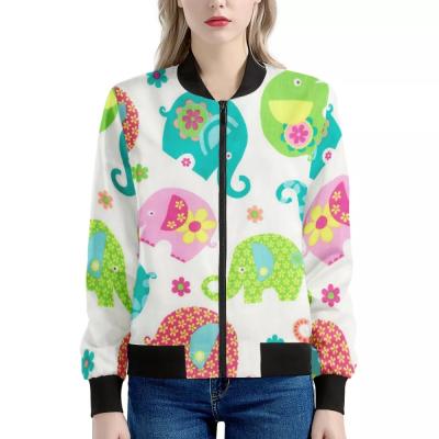 China QUICK DRY coat for women winter custom cute happy elephants colorful design plus size coat for women wholesale winter coats for women 2021 for sale