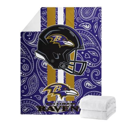 China Custom American Football Team Bandana Print King Size Nondisposable Blanket Camping Outdoor Covering Sublimation PORTABLE for sale