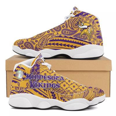 China CUSHIONING Polynesian Tribal Rugby League Nfle Sneakers Team Youth Mens Durable High Top Basketball Shoes for sale