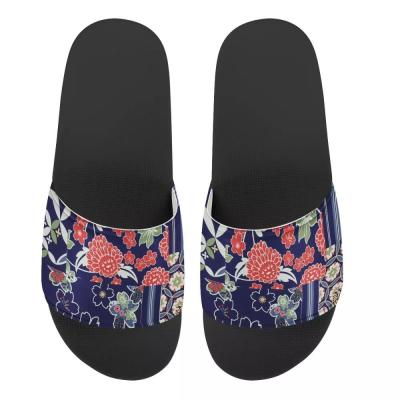 China Fashion Trend Comfort Patchwork Pattern Design Beach Shoes Polynesian Tribal Retro Style Women Slippers Good Quality Custom Non-Slip Outdoor for sale