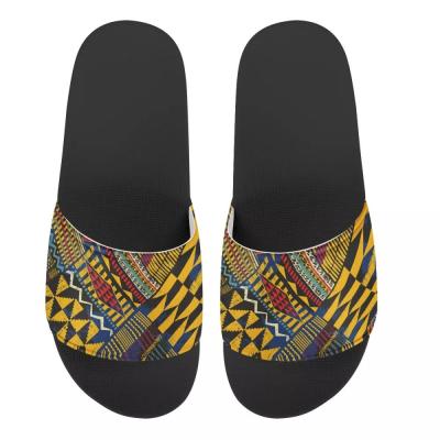 China Fashion Trend Patchwork Pattern Design Breathable Beach Shoes Custom Made Women Retro Slippers Good Quality Non-slip Outdoor Sandals 1 Moq Style for sale